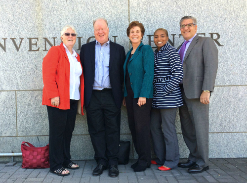 From left to right: Barbara Hotelling; Dave Paxson; Raylene Phillips, MD; Shatia Owsley-Humphry; Joel Evans, MD