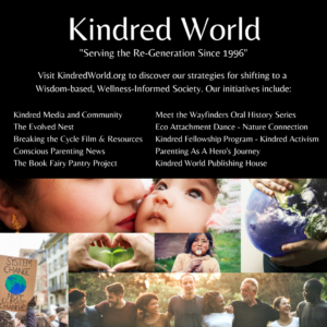 Discover Kindred World's 25 years of nonprofit dedication to "Serve the Re-generation". Support our initiatives and vision of a Wisdom-based, Wellness-informed Society!